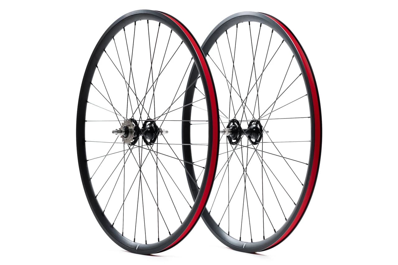 Rear hub and drivetrain detail on a State Bicycle Co. 4130 fixed gear